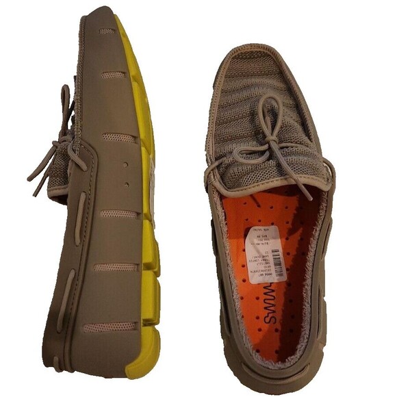 Swims Mens Braided Lace Terry Loafer Slip On Shoe Gray Size 13 Boating Resort - Picture 1 of 5